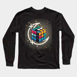 Cosmo-Abstract Rubiks Cube Long Sleeve T-Shirt